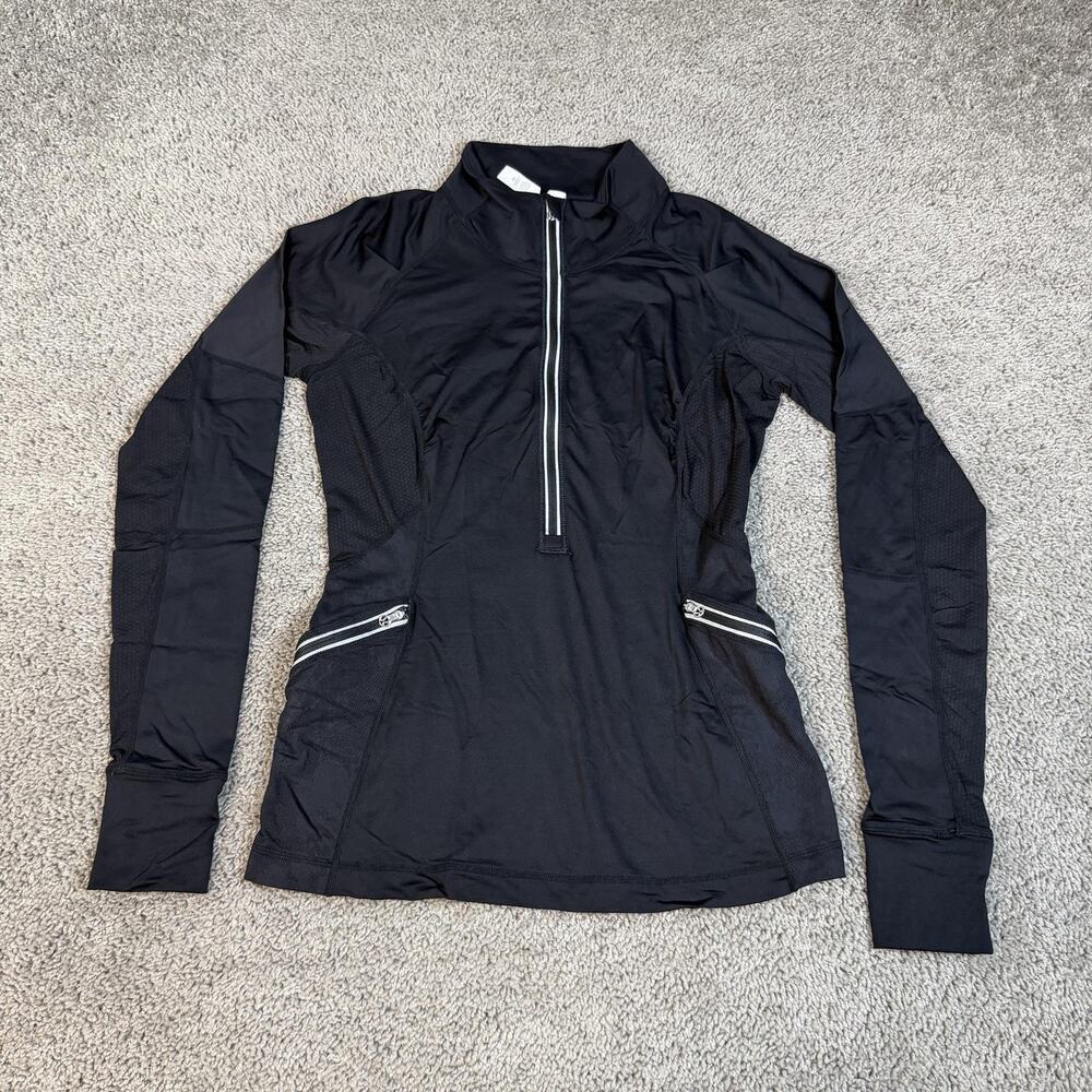 Lululemon Jacket Womens 8 Black 1/2 Zip Mesh Ventilated Zipped Pockets